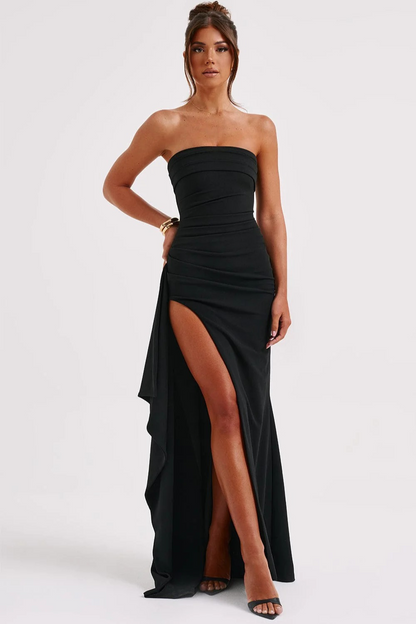 Damen elegantes Abendkleid mit hohem Beinschlitz für besondere Anlässe