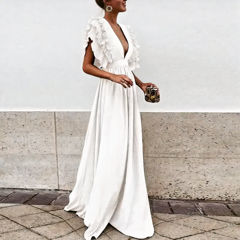 Damen elegantes Kleid für Hochzeitsgäste in klassischem Schnitt für feierliche Anlässe