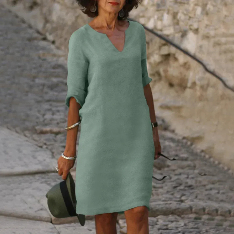 Damen elegantes langärmliges Sommerkleid Mini für stilvolle Sommermomente









