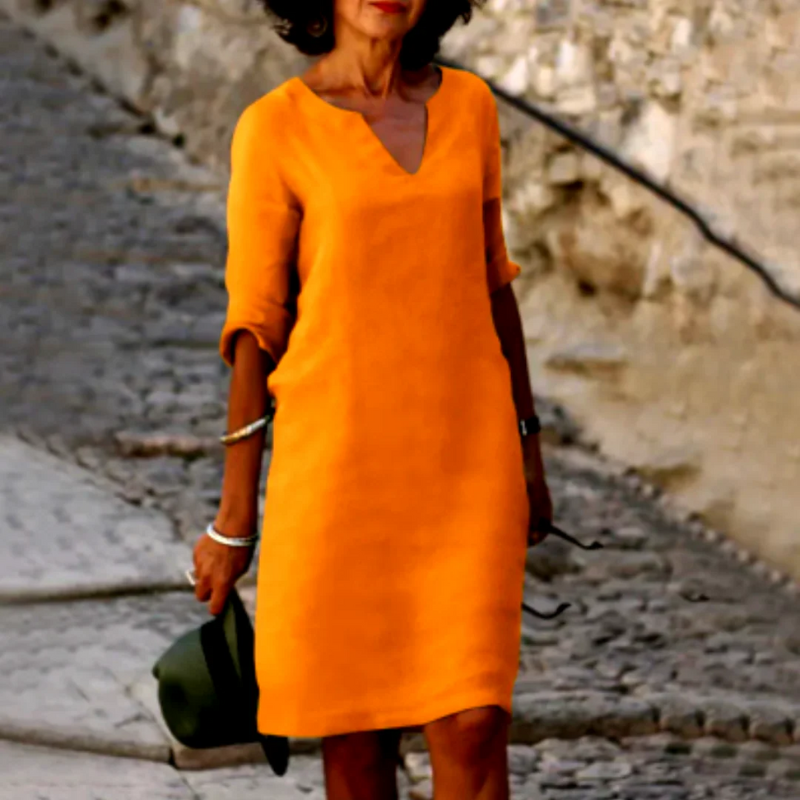 Damen elegantes langärmliges Sommerkleid Mini für stilvolle Sommermomente









