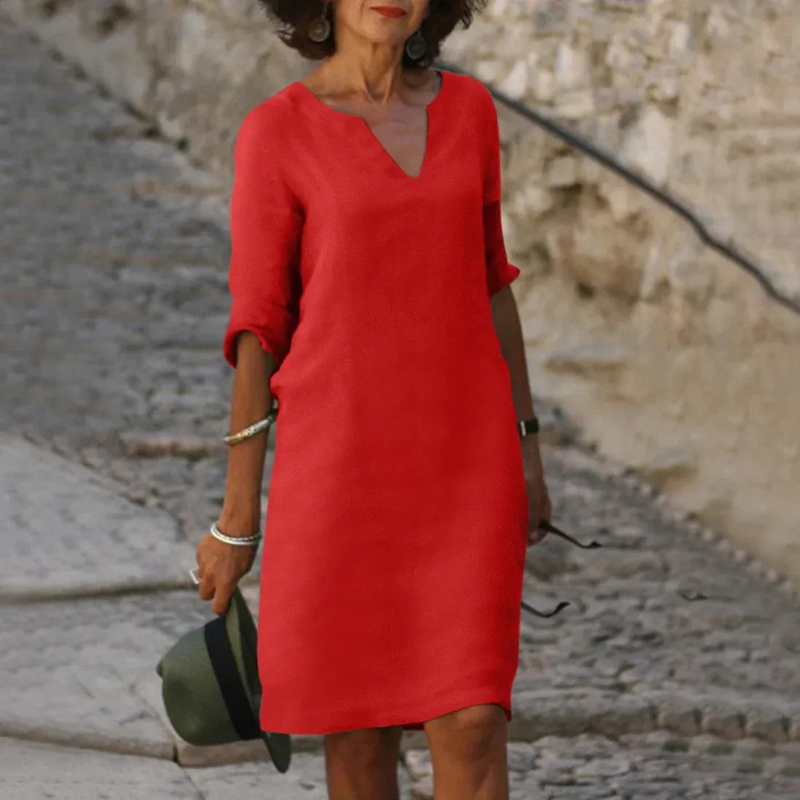 Damen elegantes langärmliges Sommerkleid Mini für stilvolle Sommermomente










