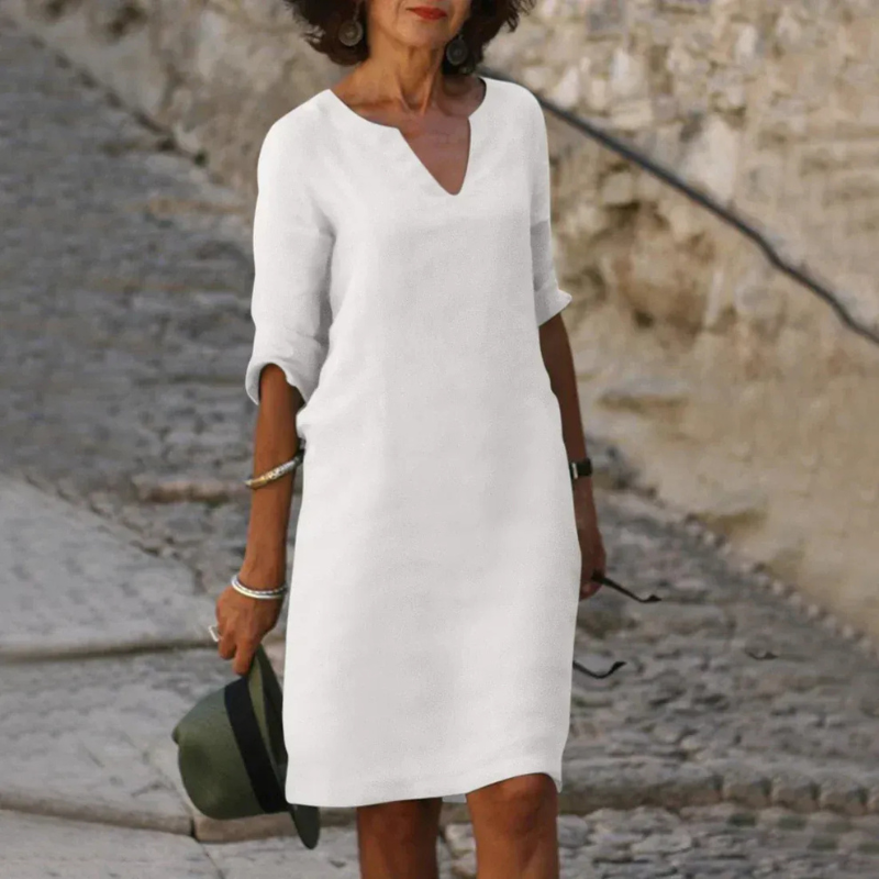 Damen elegantes langärmliges Sommerkleid Mini für stilvolle Sommermomente









