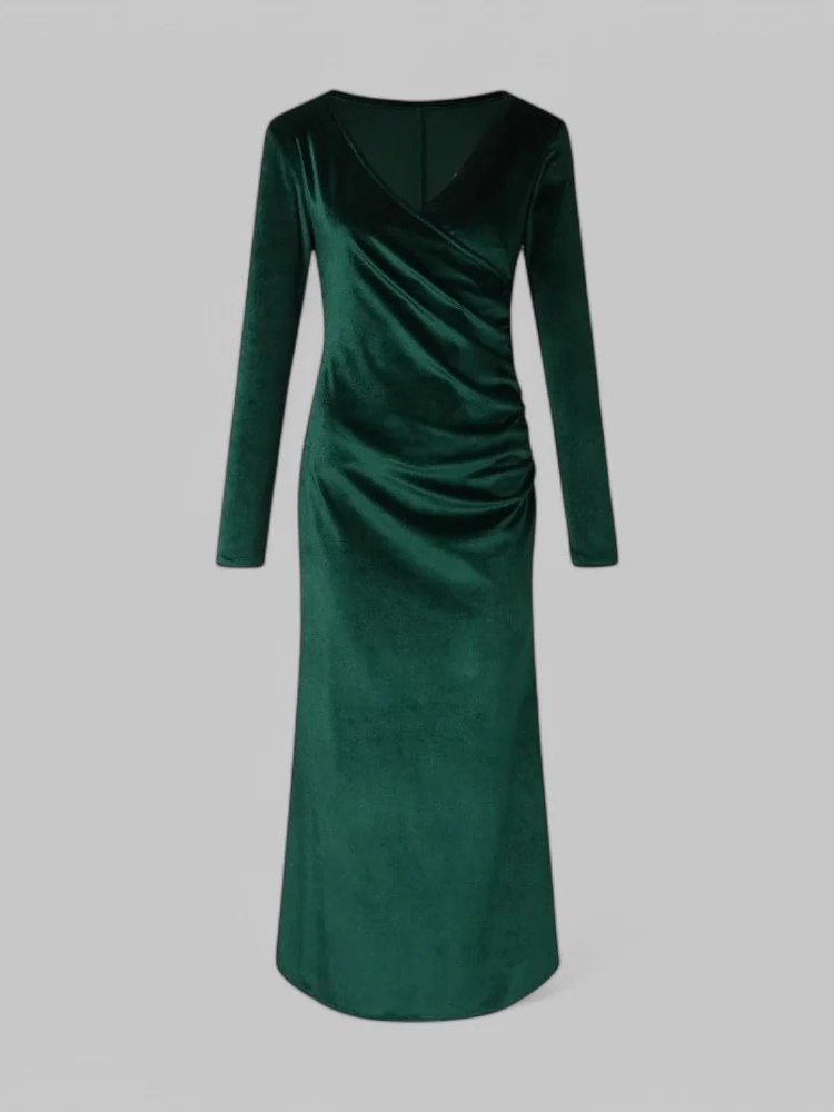 Damen elegantes langes Abendkleid für besondere Anlässe mit stilvollem, fließendem Design.