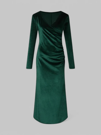 Damen elegantes langes Abendkleid für besondere Anlässe mit stilvollem, fließendem Design.