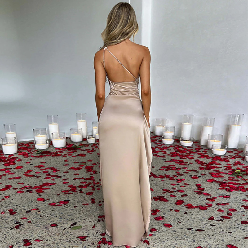 Damen elegantes langes Brautjungfernkleid für festliche Anlässe und Hochzeiten

