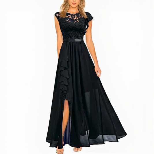 Damen elegantes Spitzen-Party-Kleid mit figurbetontem Schnitt für festliche Anlässe