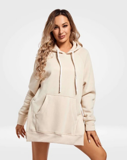 Damen Freizeit Hoodie Kleid in modernem Design, ideal für Alltag, Freizeit und entspannte Anlässe.