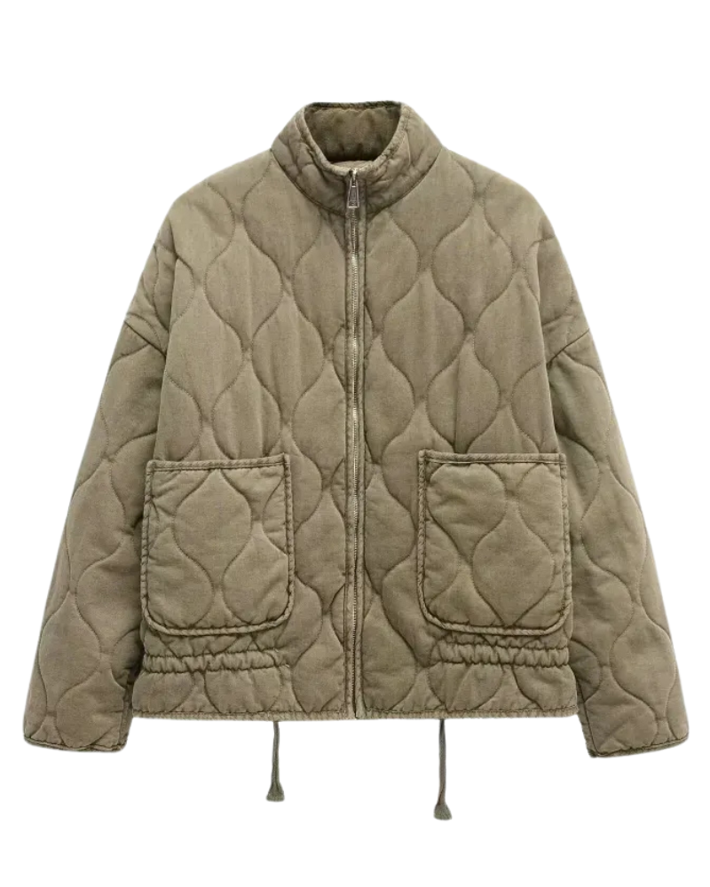 Damen Freizeit Steppjacke in modernem Stil, ideal für Alltag und Freizeit.