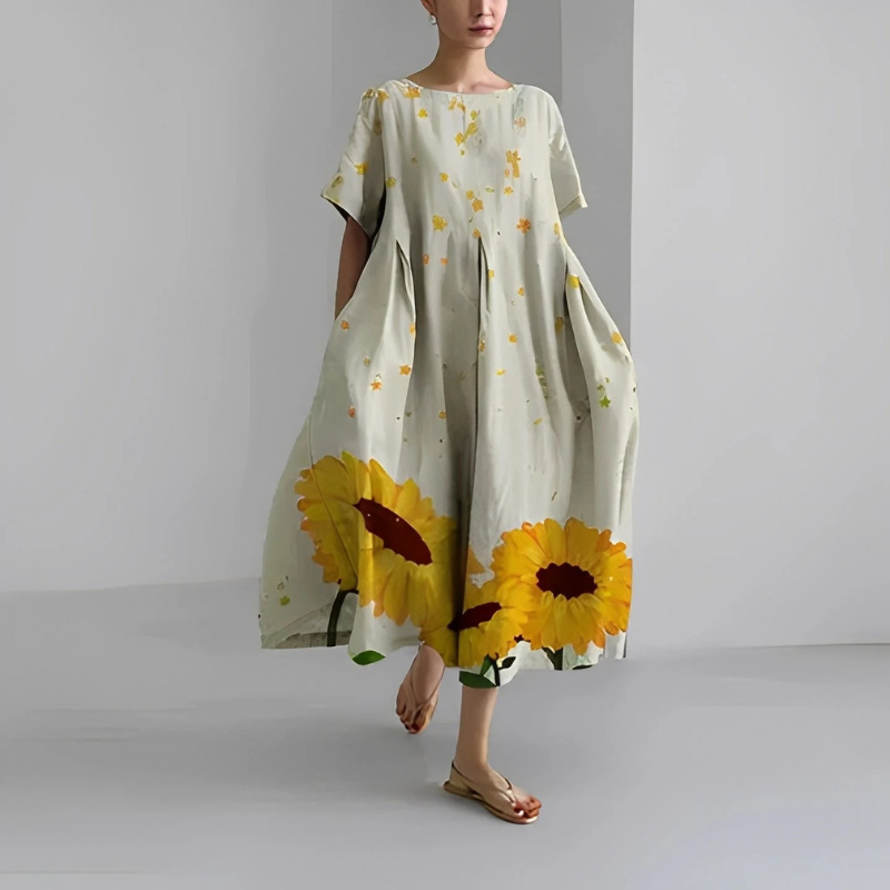 Damen Geblümtes Mutterschaft Sommerkleid mit floralem Muster für elegante Schwangerschaftslooks