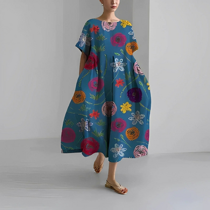 Damen Geblümtes Mutterschaft Sommerkleid mit floralem Muster für elegante Schwangerschaftslooks