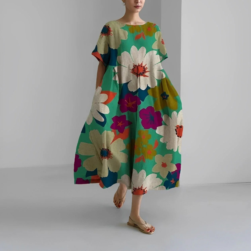 Damen Geblümtes Mutterschaft Sommerkleid mit floralem Muster für elegante Schwangerschaftslooks