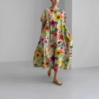 Damen Geblümtes Mutterschaft Sommerkleid mit floralem Muster für elegante Schwangerschaftslooks
