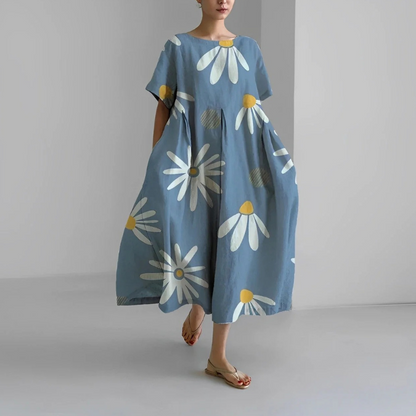 Damen Geblümtes Mutterschaft Sommerkleid mit floralem Muster für elegante Schwangerschaftslooks