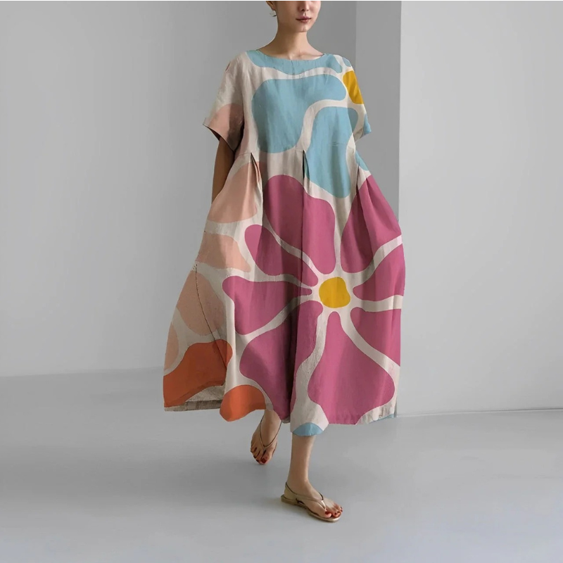 Damen Geblümtes Mutterschaft Sommerkleid mit floralem Muster für elegante Schwangerschaftslooks