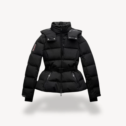 Damen gefütterte Winterjacke, warme stilvolle Jacke für kalte Wintertage