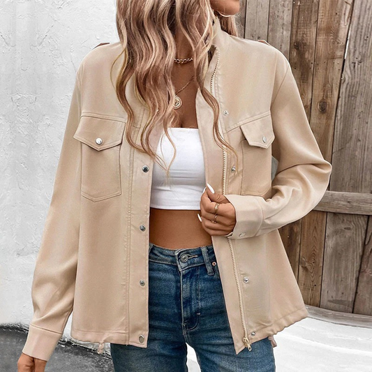 Damen gemütliche stilvolle Jacke, modern und komfortabel, ideal für Alltag und Freizeit