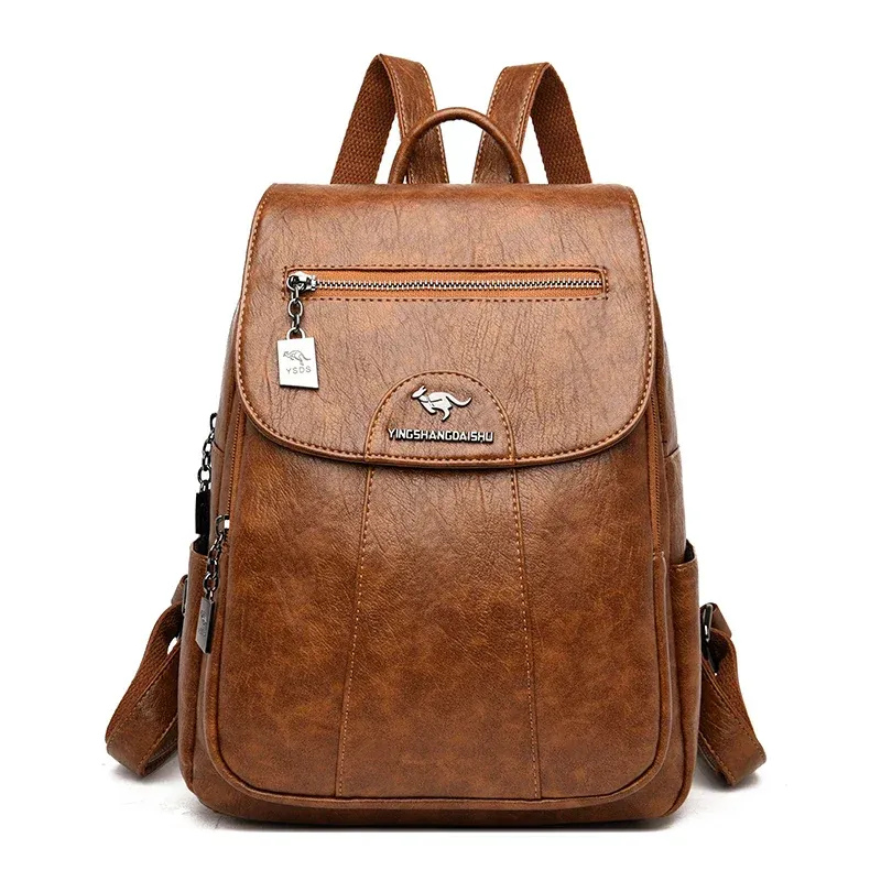  Damen geräumiger Rucksack mit moderner Optik und praktischen Fächern für Alltag und Reisen.