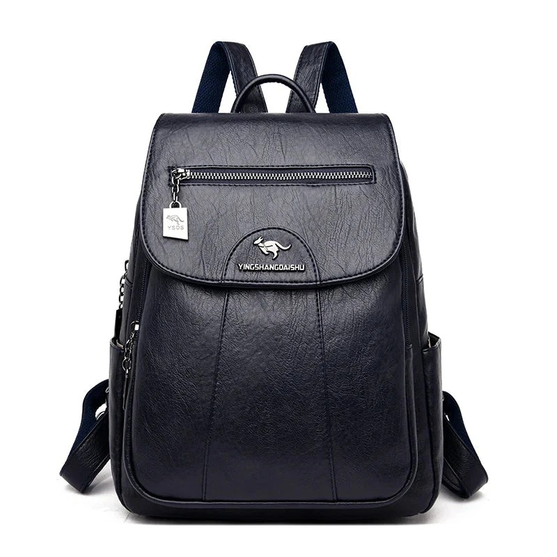  Damen geräumiger Rucksack mit moderner Optik und praktischen Fächern für Alltag und Reisen.