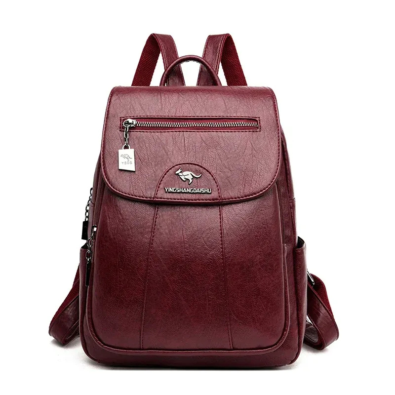  Damen geräumiger Rucksack mit moderner Optik und praktischen Fächern für Alltag und Reisen.