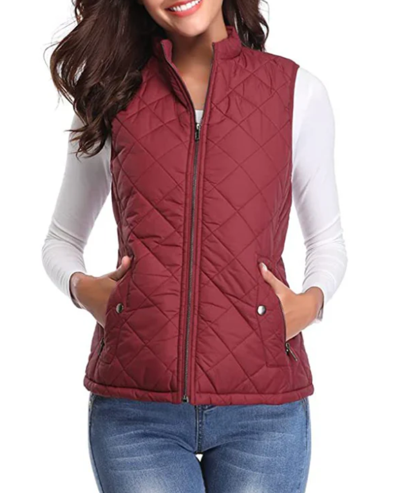 Damen gesteppte Winterweste in stilvollem Design für kalte Tage