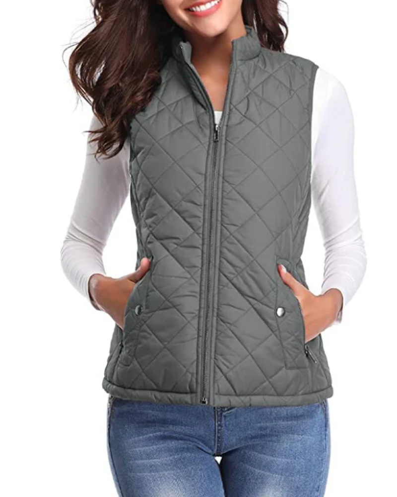 Damen gesteppte Winterweste in stilvollem Design für kalte Tage