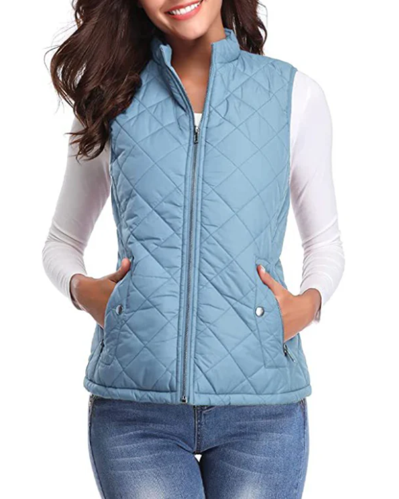 Damen gesteppte Winterweste in stilvollem Design für kalte Tage