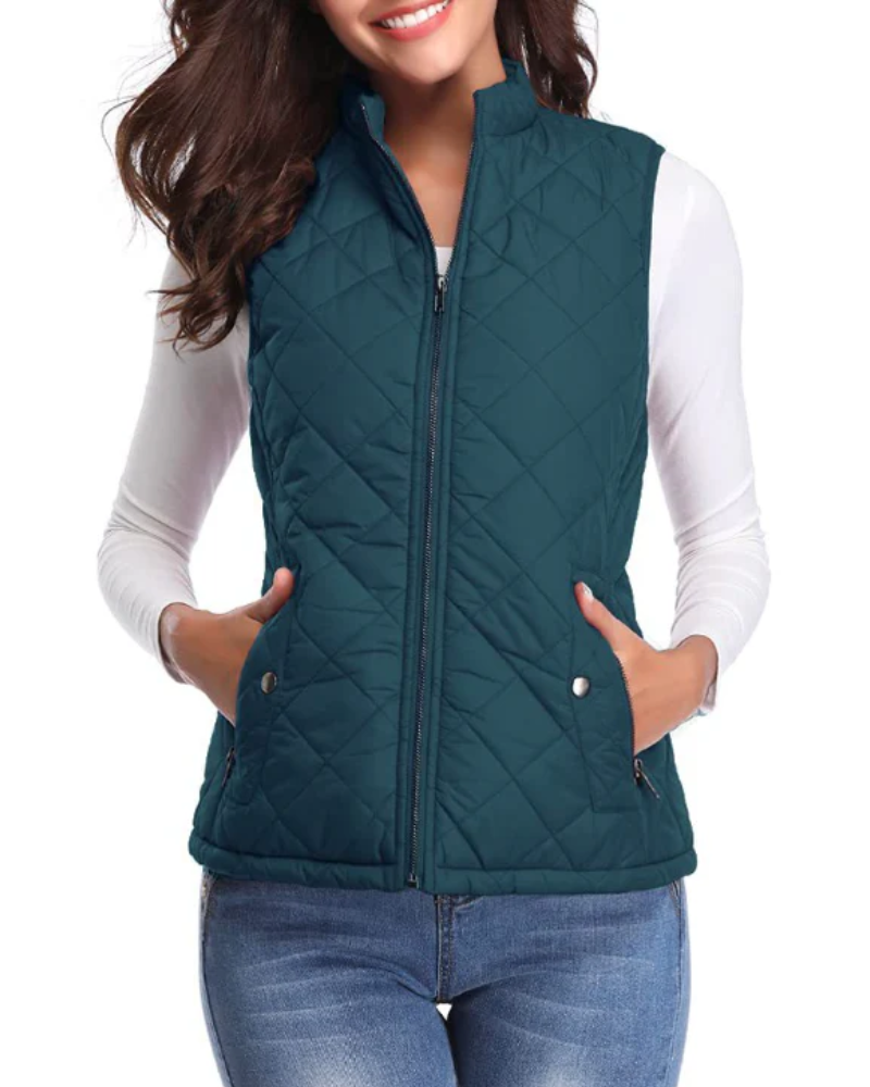 Damen gesteppte Winterweste in stilvollem Design für kalte Tage