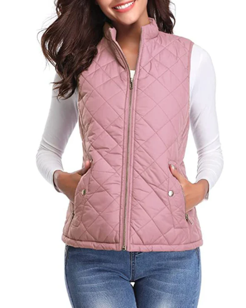 Damen gesteppte Winterweste in stilvollem Design für kalte Tage