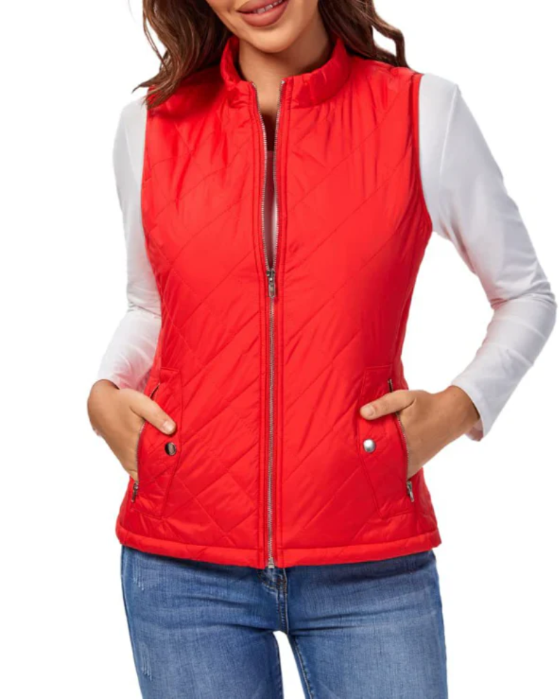 Damen gesteppte Winterweste in stilvollem Design für kalte Tage