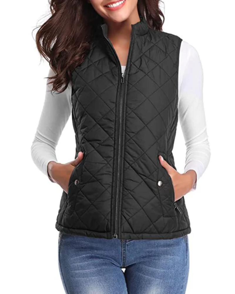 Damen gesteppte Winterweste in stilvollem Design für kalte Tage