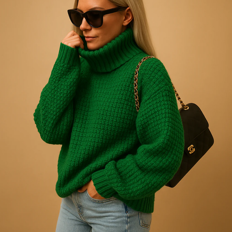 Damen gestrickter bequemer Pullover mit elegantem Design für gemütliche und stilvolle Outfits.