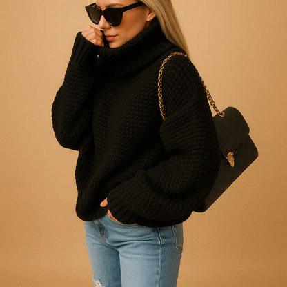 Damen gestrickter bequemer Pullover mit elegantem Design für gemütliche und stilvolle Outfits.