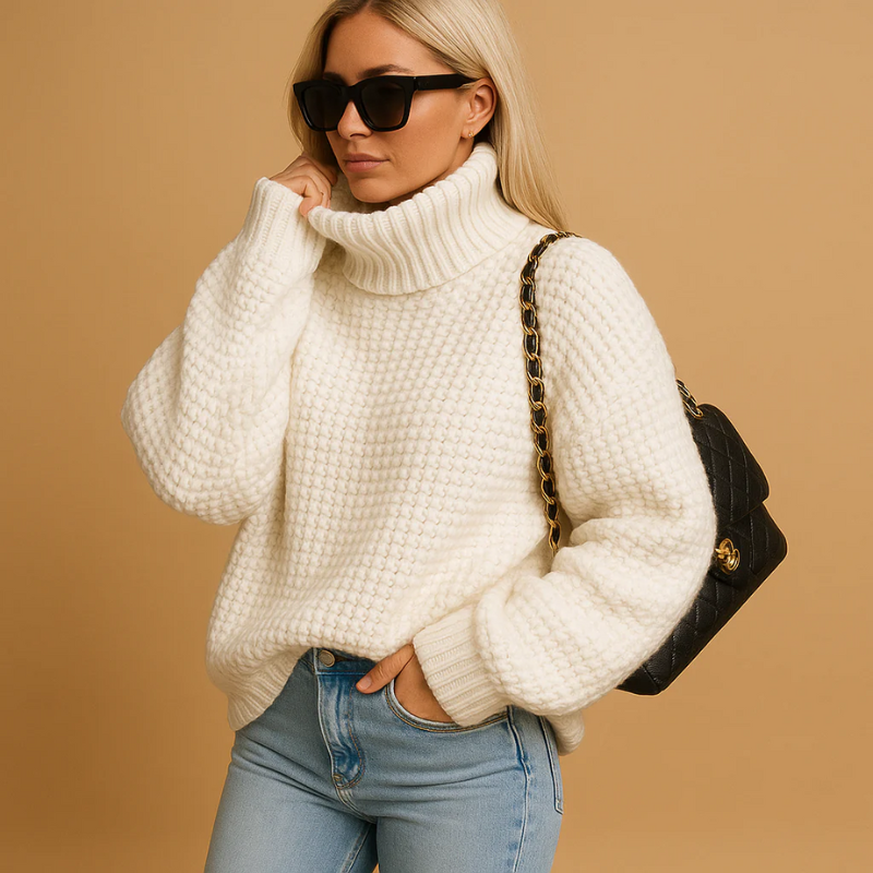 Damen gestrickter bequemer Pullover mit elegantem Design für gemütliche und stilvolle Outfits.
