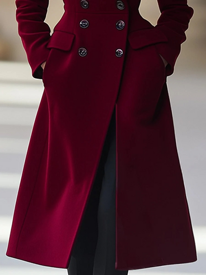 Damen Haute Couture Doppelreihiger Trenchcoat für stilvolle Auftritte bei jeder Gelegenheit