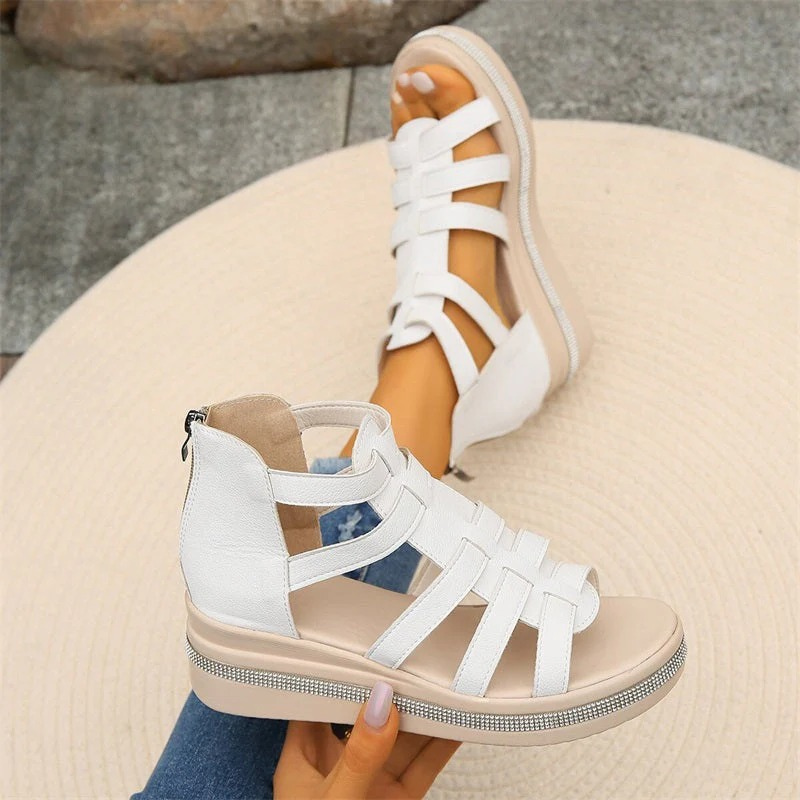 Damen Keil-Sommersandalen mit bequemem Absatz für warme Sommertage