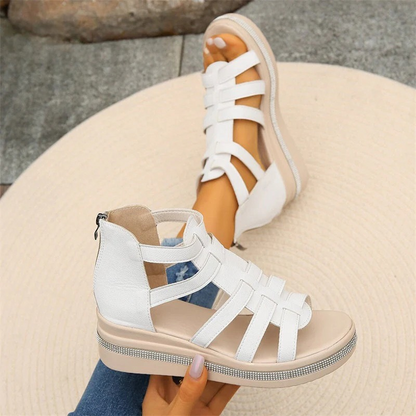 Damen Keil-Sommersandalen mit bequemem Absatz für warme Sommertage