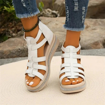 Damen Keil-Sommersandalen mit bequemem Absatz für warme Sommertage