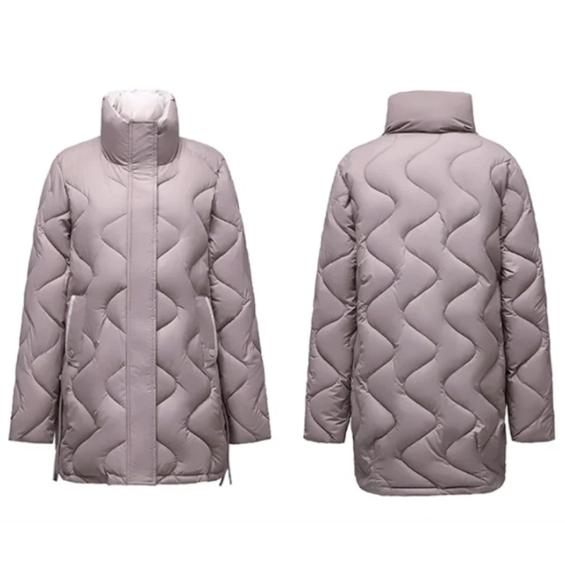 Damen klassische gesteppte Bürojacke in elegantem Design