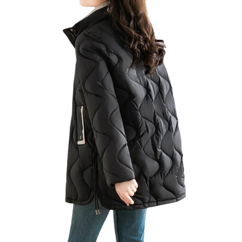 Damen klassische gesteppte Bürojacke in elegantem Design