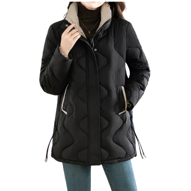 Damen klassische gesteppte Bürojacke in elegantem Design
