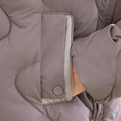 Damen klassische gesteppte Bürojacke in elegantem Design