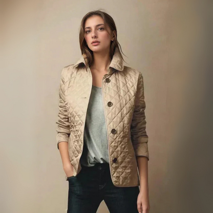 Damen klassische gesteppte Leichtjacke für stilvolle Übergangs- und Alltagstrends