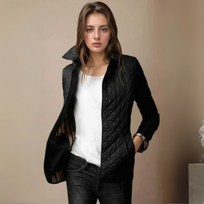Damen klassische gesteppte Leichtjacke für stilvolle Übergangs- und Alltagstrends