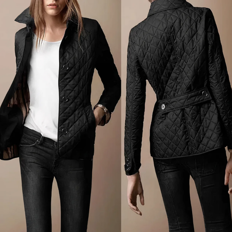 Damen klassische gesteppte Leichtjacke für stilvolle Übergangs- und Alltagstrends