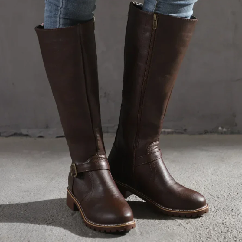 Damen klassische hohe Stiefel im Cowboy-Stil für markante Outfits