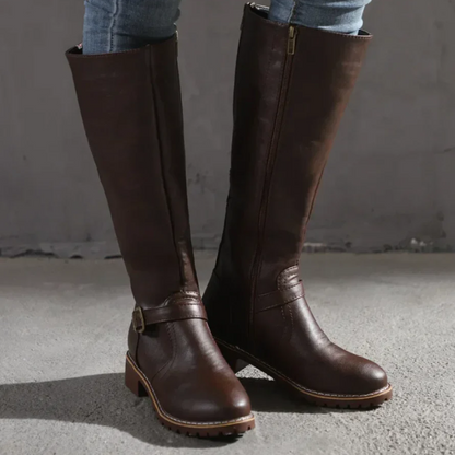 Damen klassische hohe Stiefel im Cowboy-Stil für markante Outfits