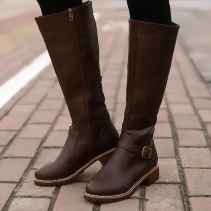 Damen klassische hohe Stiefel im Cowboy-Stil für markante Outfits