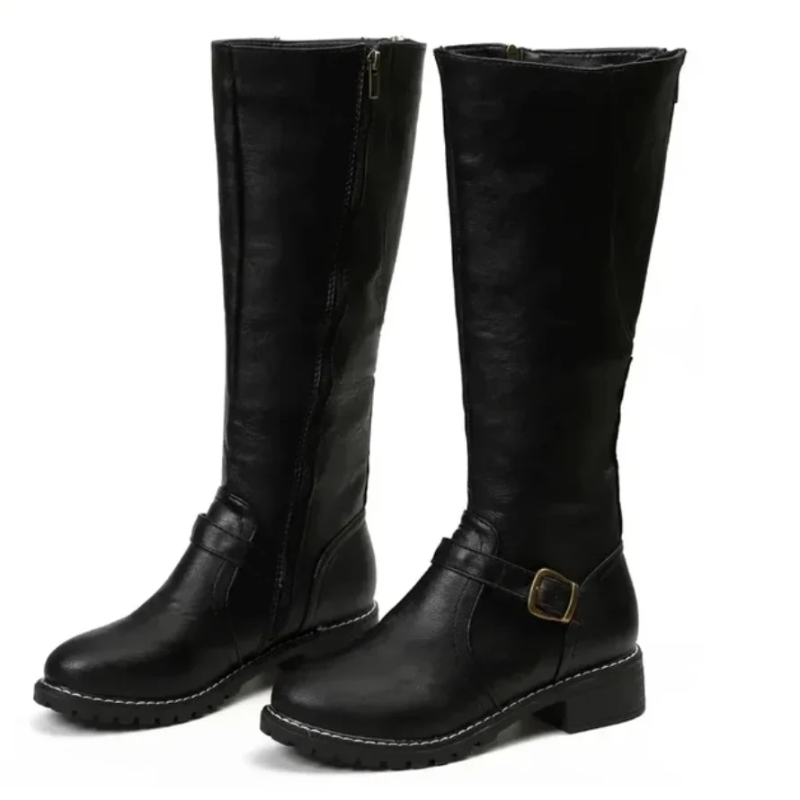 Damen klassische hohe Stiefel im Cowboy-Stil für markante Outfits