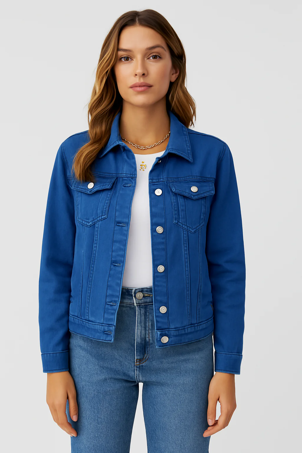 Damen klassische Jeansjacke im zeitlosen Design für vielseitige Outfits