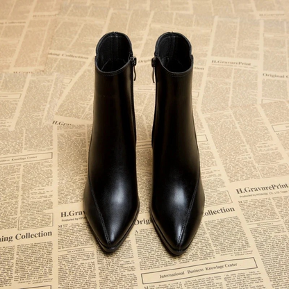 Damen klassische Stiefeletten mit Absatz in elegantem Design